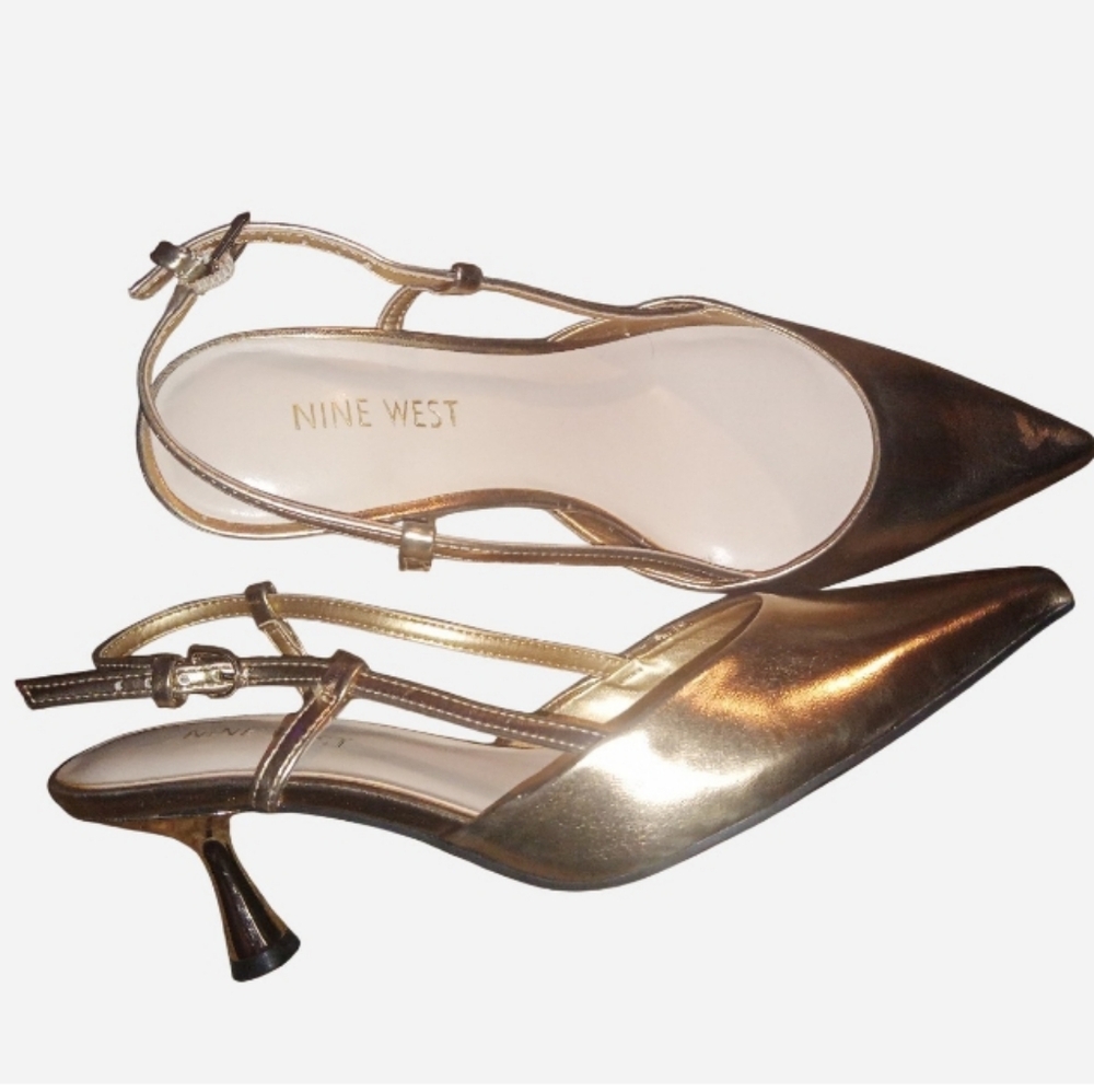Nine West Women's Gold Heels